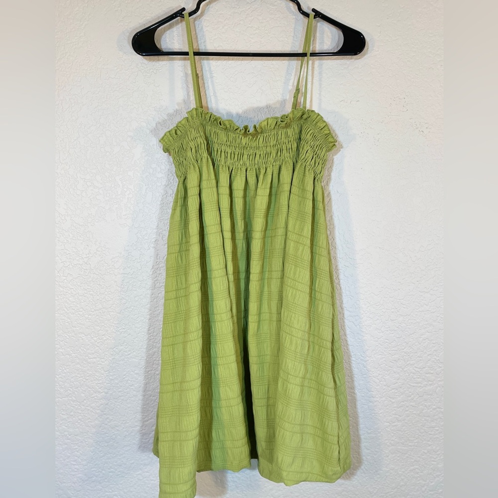 Green Smocked Sundress